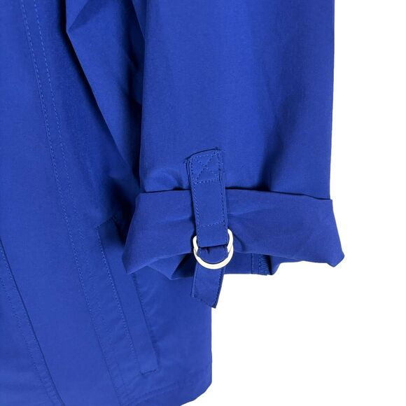 Weekends by Chico's Blue Jacket Roll Sleeves Women's 3 Size XL - Picture 3 of 4